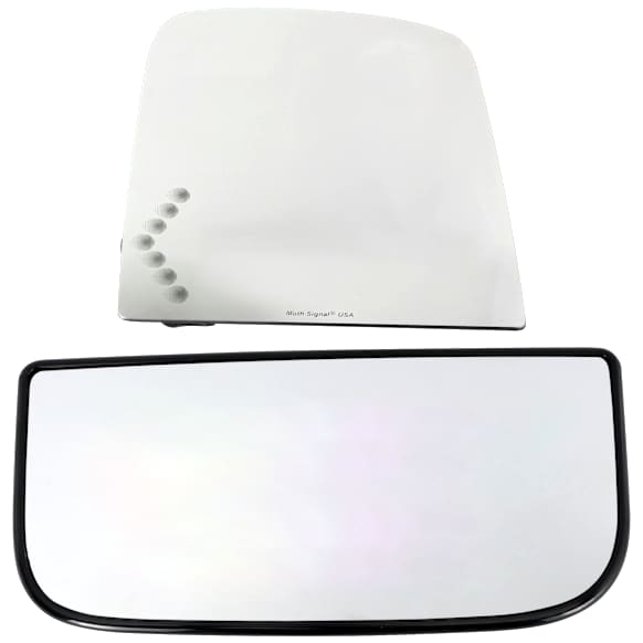 Mirror Glass, Heated Upper Glass; Non-Heated Lower Glass, No Blind Spot Feature, Upper-Backing Plate Not Included/Lower-Backing Plate Included