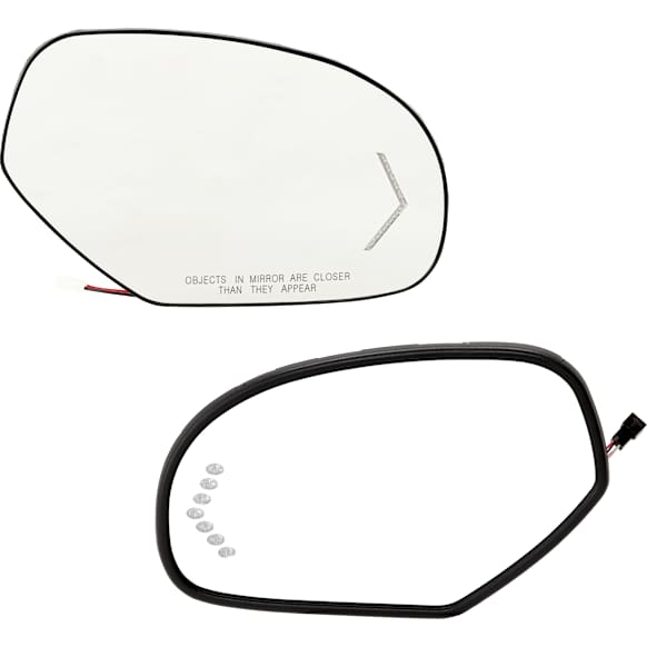 Driver and Passenger Side Mirror Glass, Heated, No Blind Spot Detection, With Arrow Type Signal Light, (No Auto Dimming, RH; With Auto Dimming, LH), With backing plate