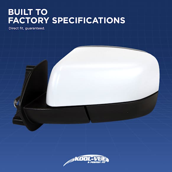 Driver and Passenger Side Mirror, Manual Adjust, Non-Heated, Manual Folding, Paintable, No Signal Light, Without Memory Recall, No Puddle Light, No Auto-Dimming, No Blind Spot Feature