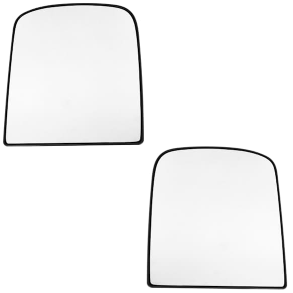 Driver and Passenger Side, Upper Mirror Glass, Non-Heated, No Blind Spot Feature