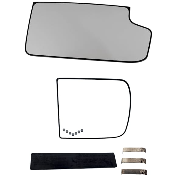 Passenger Side, Upper and Lower Mirror Glass, Upper - Heated; Lower - Non-Heated, No Blind Spot Feature
