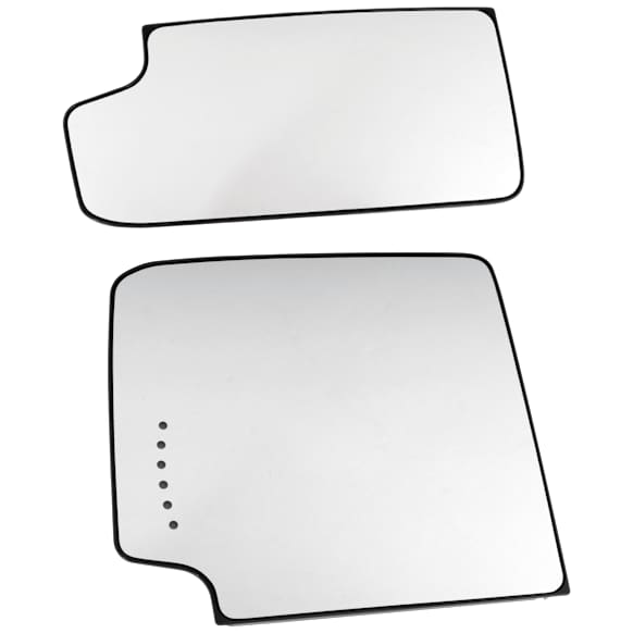 2015 Chevrolet Silverado 1500 - Mirror Glass Driver Side, Upper and Lower, For Models With Spot Light, Heated Upper Glass; Non-Heated Lower Glass, No Blind Spot Feature, In-glass Signal Light
