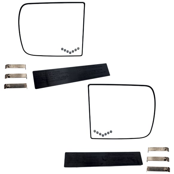 Driver and Passenger Side, Upper Mirror Glasses, Heated, No Blind Spot Feature