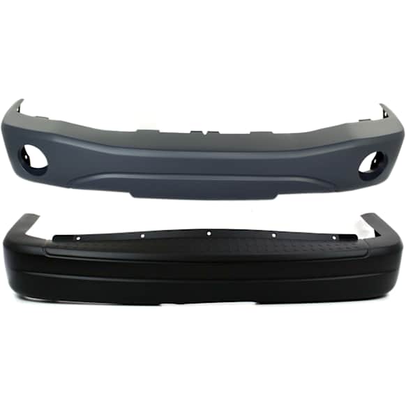 Front and Rear Primed Bumper Cover