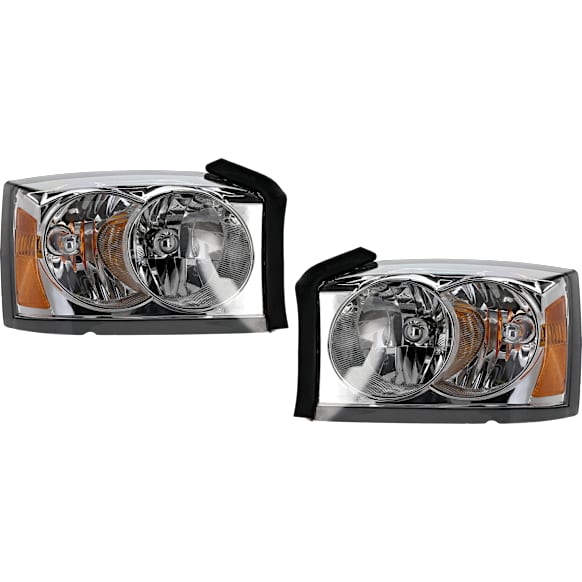 2006 Dodge Dakota - Driver and Passenger Side Halogen Headlight, With bulb(s), OE Replacement