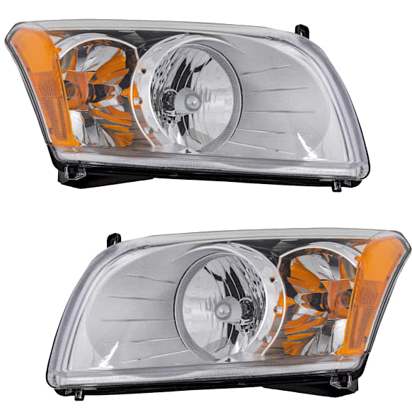 2011 Dodge Caliber - Driver and Passenger Side Halogen Headlight, With bulb(s), OE Replacement