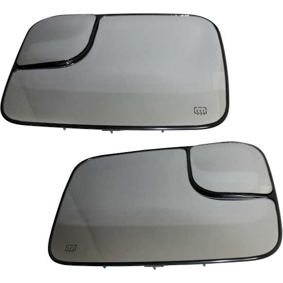 2003 Dodge Ram 1500 - Mirror Glass Driver and Passenger Side, For Models With Towing Package, Heated, With Blind Spot Glass, No Signal Light
