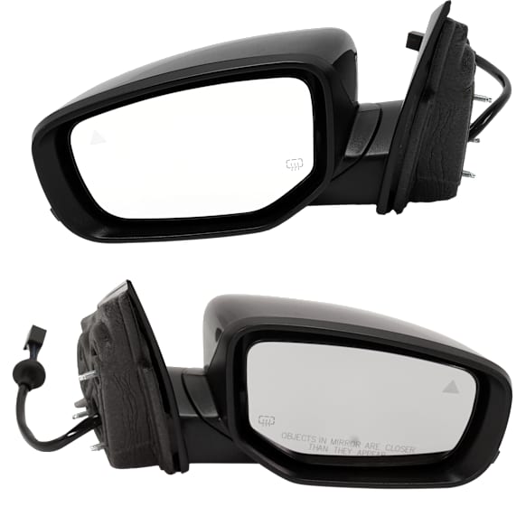 Driver and Passenger Side Mirrors, Power Adjust, Manual Folding, Heated, Paintable, In-housing Signal Light, No Memory, With Puddle Light, No Auto-Dimming, With Blind Spot Detection in Glass