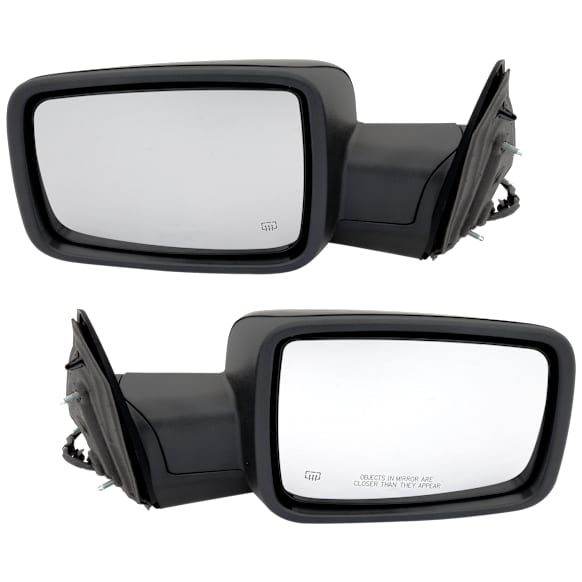 Driver and Passenger Side Non-Towing Mirrors, Power Adjust, Heated, Power Folding, Paintable, In-housing Signal Light, With Memory, With Puddle Light, No Auto-Dimming, No Blind Spot Feature