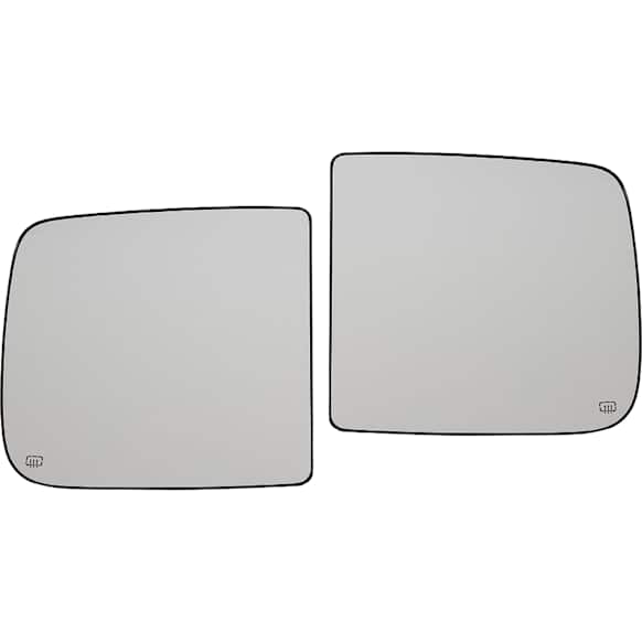 Driver and Passenger Side, Upper Mirror Glasses, Heated, No Blind Spot Feature, No Turn Signal Light, For Models With Towing Mirror