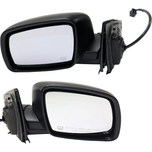 Driver and Passenger Side Mirrors, Power Adjust, Manual Folding, Heated, Textured Black, No Signal Light, No Memory, No Puddle Light, No Auto-Dimming, No Blind Spot Feature