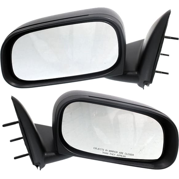 Driver and Passenger Side Mirrors, Manual Adjust, Manual Folding, Non-Heated, Textured Black, No Signal Light, No Memory, No Puddle Light, No Auto-Dimming
