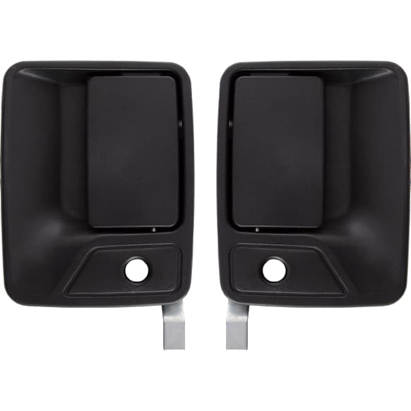 1999-2016 Ford F-450 Super Duty - Front, Driver and Passenger Side Textured Black Exterior Door Handle, With Key Hole