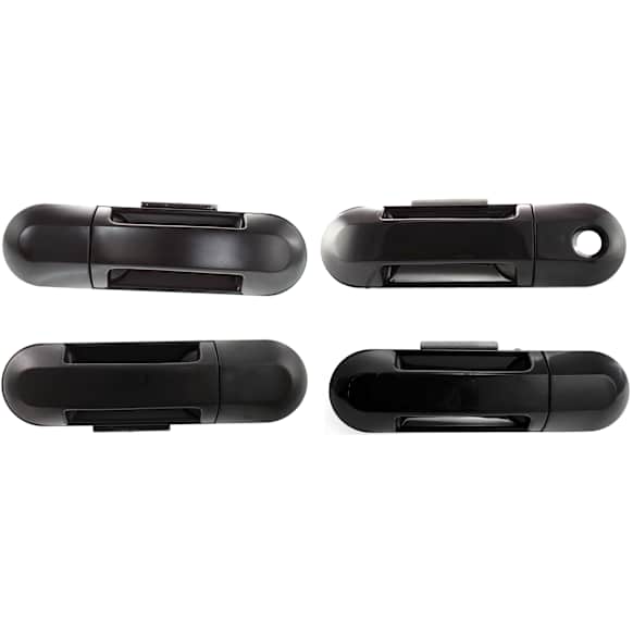 2002-2010 Mercury Mountaineer - Front and Rear, Driver and Passenger Side Smooth Black Exterior Door Handle, Front Driver Side - With Key Hole; Front Passenger Side and Rear Driver and Passenger Side - Without Key Hole