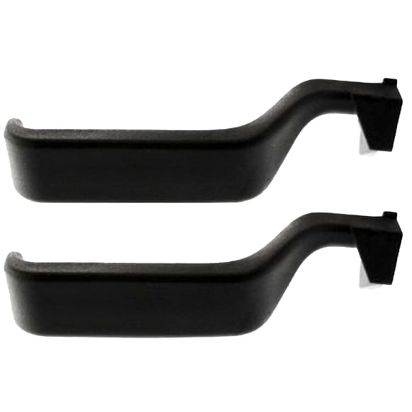 Front and Rear, Driver Side Interior Door Handles, Black, Without Door Lock Hole
