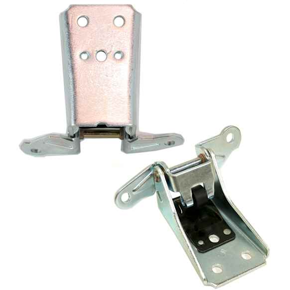 Front Driver and Passenger Side Door Hinge, Upper, Chrome