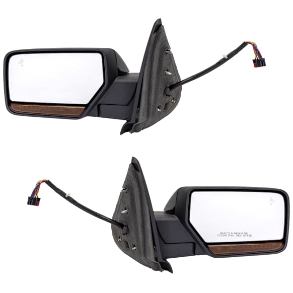 2017 Ford Expedition SSV - Driver and Passenger Side Mirror, Power Adjust, Heated, Paintable, Power Folding, In-housing Signal Light, With Blind Spot Detection in Glass, With Memory, With Puddle Light, No Auto-Dimming