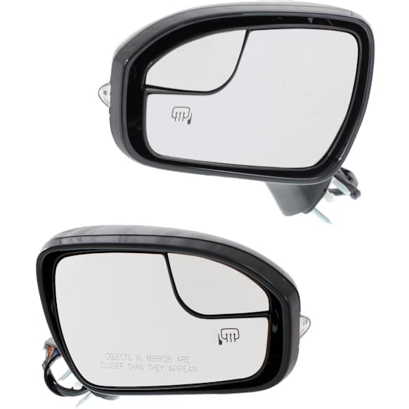 2014 Ford Fusion - Driver and Passenger Side Mirror, Power Adjust, Heated, Paintable, Manual Folding, In-housing Signal Light, With Blind Spot Glass, With Memory, With Puddle Light, No Auto-Dimming