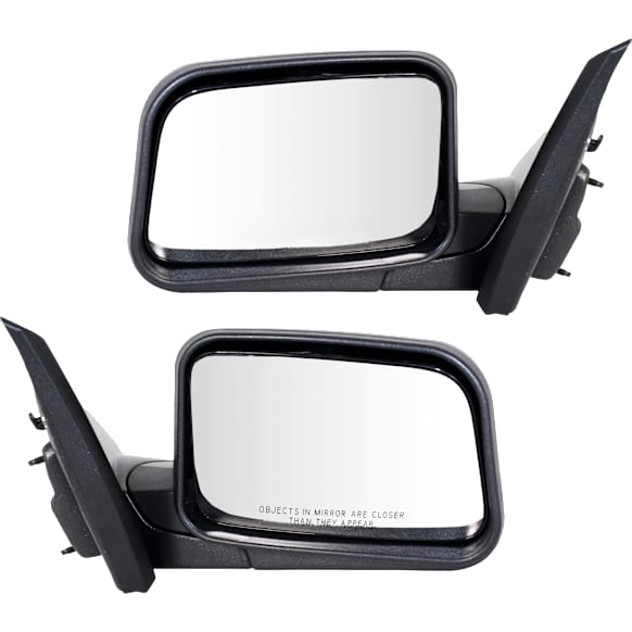 Driver and Passenger Side Mirrors, Power Adjust, Manual Folding, Non-Heated, Textured Black, No Signal Light, No Memory, No Puddle Light, No Auto-Dimming, No Blind Spot Feature