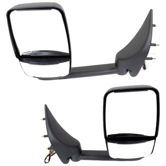 Towing Mirror, Power Adjust, Non-Heated, Manual Folding, Paintable, In-housing Signal Light, No Memory, No Puddle Light, No Auto-Dim, No Blind Spot Feature