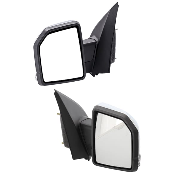 Mirror, Power Adjust, Heated, Power Folding, Chrome, In-housing Signal Light, With Memory, With Puddle Light, No Auto-Dim, With Blind Spot Detection in Glass
