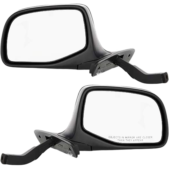 Driver and Passenger Side Mirror, Manual Adjust, Non-Heated, Manual Folding, Paintable, No Signal Light, No Memory, No Puddle Light, No Auto-Dim, No Blind Spot Feature, Paddle Style