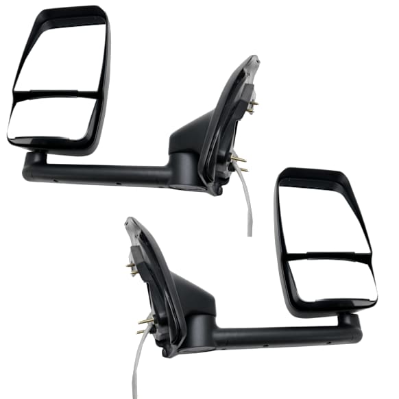 Towing Mirror, Power Adjust, Heated, Manual Folding, Paintable, No Signal Light, No Memory, No Puddle Light, No Auto-Dim, With Blind Spot Glass