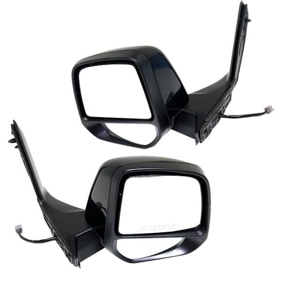 Driver and Passenger Side Towing Mirror, Power Adjust, Power Folding, Heated, Paintable, No Signal Light, No Memory, No Puddle Light, No Auto-Dimming, With Blind Spot Glass