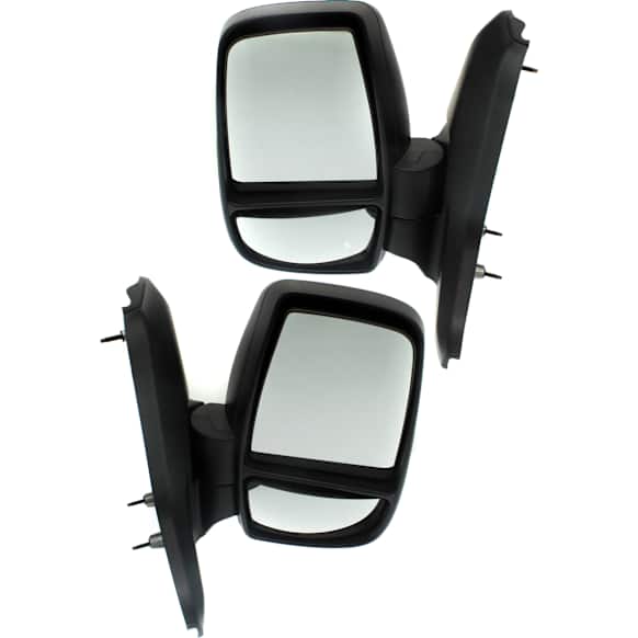 Driver and Passenger Side Mirror, Manual Adjust, Non-Heated, Manual Folding, Textured Black, No Signal Light, No Memory, No Puddle Light, No Auto-Dim, No Blind Spot Feature