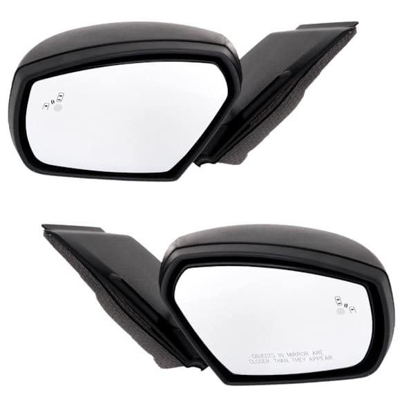 Driver and Passenger Side Non-Towing Mirrors, Power Adjust, Manual Folding, Non-Heated, Textured Black, No Signal Light, No Memory, No Puddle Light, No Auto-Dimming