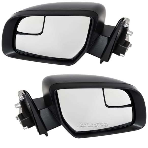 Driver and Passenger Side Mirror, Power Adjust, Non-Heated, Manual Folding, Textured Black, No Signal Light, No Memory, No Puddle Light, No Auto-Dim, No Blind Spot Feature