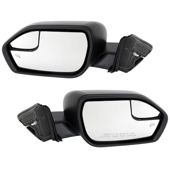 Driver and Passenger Side Mirrors, Power Adjust, Manual Folding, Heated, Textured Black, No Signal Light, No Memory, No Puddle Light, No Auto-Dimming, No Blind Spot Feature