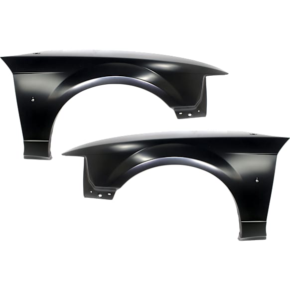 Front, Driver and Passenger Side Fenders, With emblem provision and body cladding holes, CAPA CERTIFIED