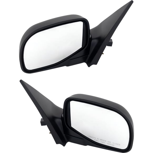 Driver and Passenger Side Mirrors, Power Adjust, Manual Folding, Non-Heated, Textured Black, No Signal Light, No Memory, With Puddle Light, No Auto-Dimming, No Blind Spot Feature
