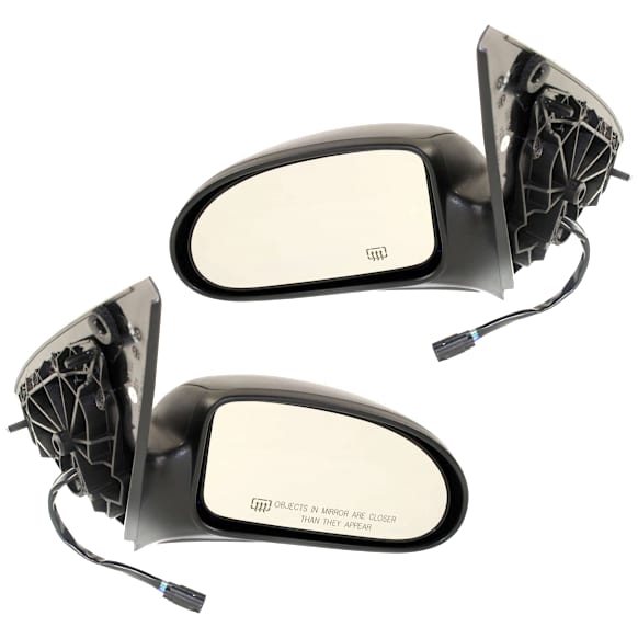 Driver and Passenger Side Mirrors, Power Adjust, Non-Folding, Heated, Textured Black, No Signal Light, No Memory, No Puddle Light, No Auto-Dimming, No Blind Spot Feature