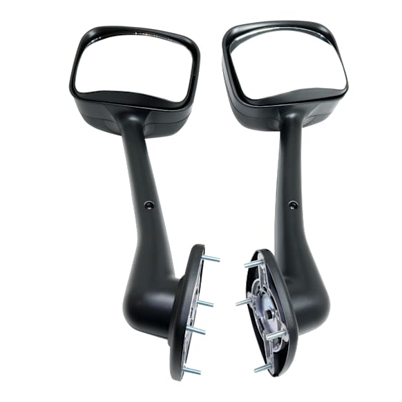 Driver and Passenger Side Mirror, Manual Adjust, Non-Heated, Manual Folding, Paintable, No Signal Light, No Memory, No Puddle Light, No Auto-Dim, No Blind Spot Feature