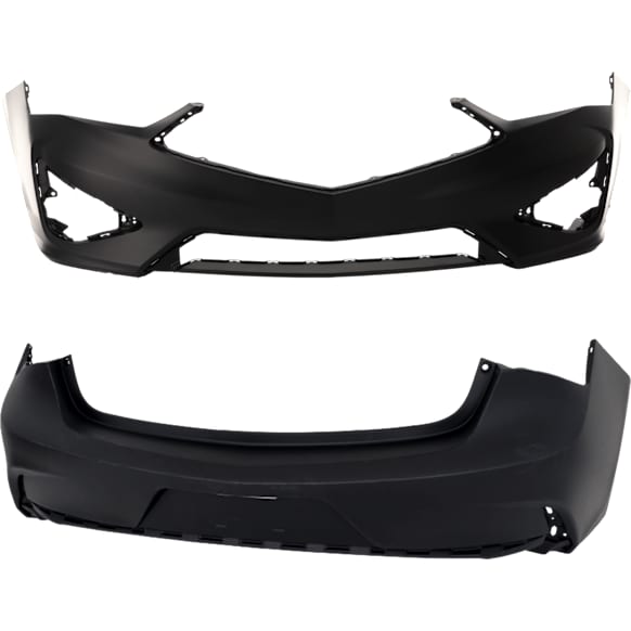 Front and Rear Primed Bumper Cover, CAPA Certified