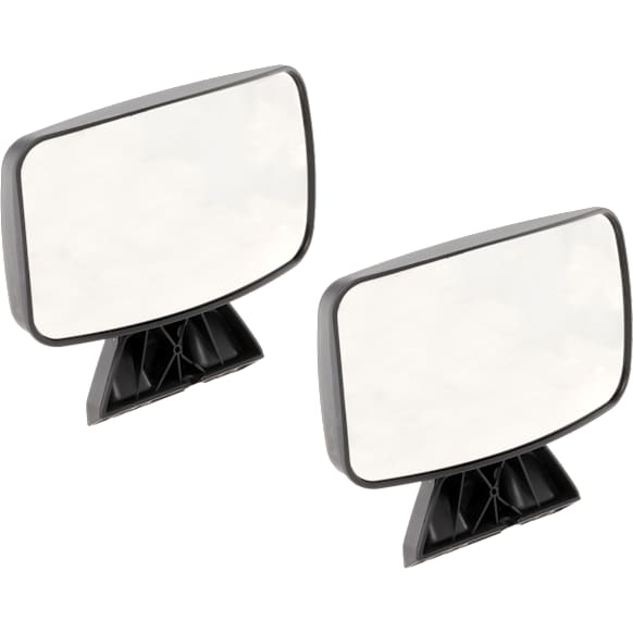 2021 Kenworth T680 - Driver and Passenger Side Mirror, Manual Adjust, Non-Heated, Textured Black, Non-Folding, No Signal Light, No Blind Spot Feature, No Memory, No Puddle Light, No Auto-Dimming