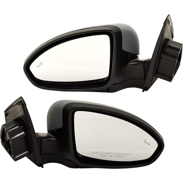 Driver and Passenger Side Mirror, Power Adjust, Heated, Manual Folding, Paintable, No Signal Light, No Memory, No Puddle Light, No Auto-Dim, With Blind Spot Detection in Glass