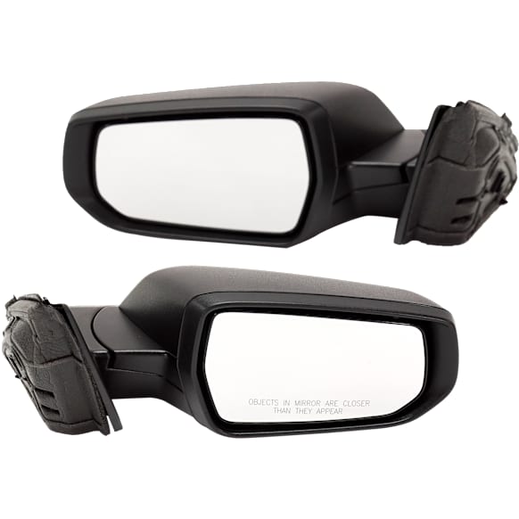 2017 Chevrolet Malibu - Driver and Passenger Side Mirror, For Models Without Lane Change Assist, Power Adjust, Non-Heated, Textured Black, Manual Folding, No Signal Light, No Blind Spot Feature, Without Memory Recall, No Puddle Light, No Auto-Dimming