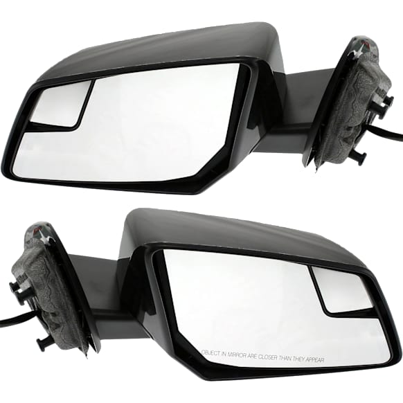 Driver and Passenger Side Mirror, Power Adjust, Heated, Manual Folding, Paintable, In-housing Signal Light, Without Memory Recall, No Puddle Light, No Auto-Dimming, No Blind Spot Feature