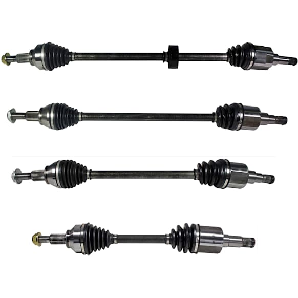 SET-GSPNCV12018-4 Front and Rear, Driver and Passenger Side Axle Assembly - Set of 4, 3.6L, 6Cyl