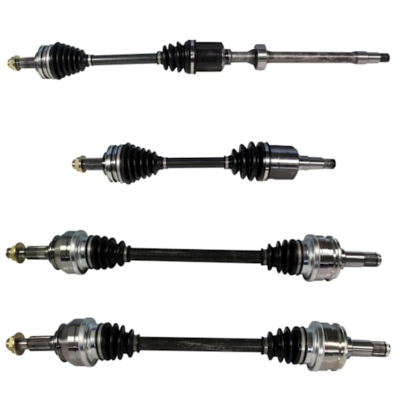 SET-GSPNCV69017-4E Front and Rear, Driver and Passenger Side Axle Assembly - Set of 4, 3.5L, 6Cyl