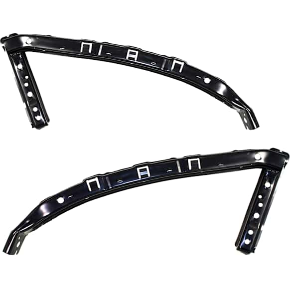 Front, Driver and Passenger Side, Bumper Brackets, Under Headlight, Coupe