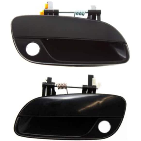 2001 Hyundai Elantra - Front, Driver and Passenger Side Smooth Black Exterior Door Handle, With Key Hole, Hatchback