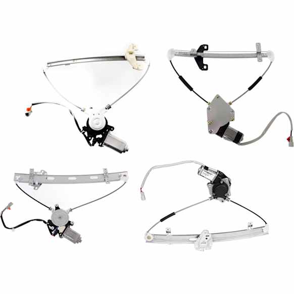 2005 Honda Civic - Sedan Front and Rear, Driver and Passenger Side Power Window Regulator, With Motor, 4-Door, Canada or USA Built Vehicle
