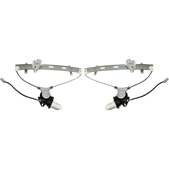 Front, Driver and Passenger Side Window Regulators, Power, With Motor, Sedan