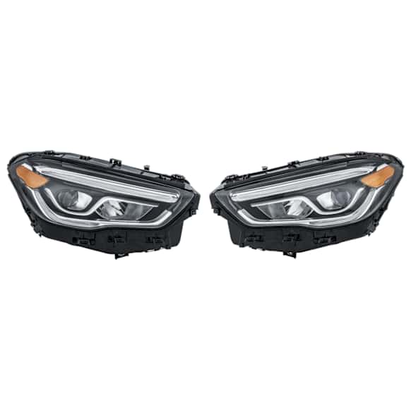 SET-H57013074661 Driver and Passenger Side LED Headlight, Without bulb(s), CAPA Verified