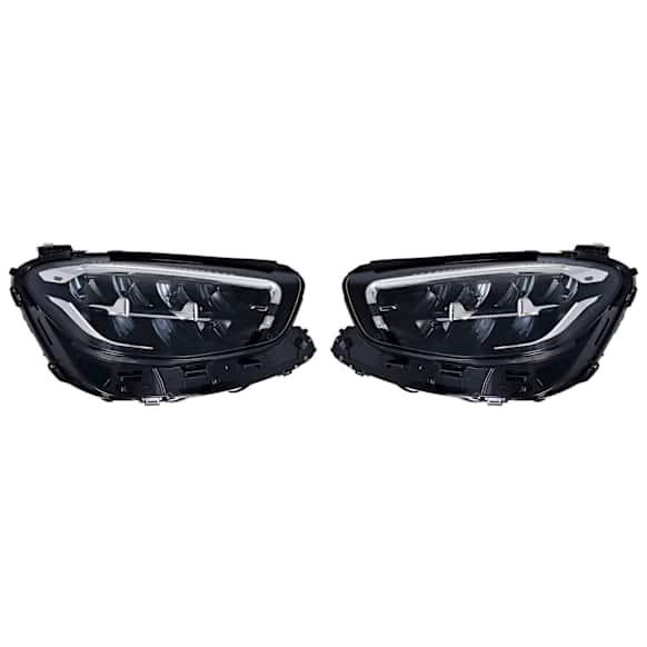 SET-H57014215361-B Driver and Passenger Side LED Headlight, Without bulb(s), CAPA Verified