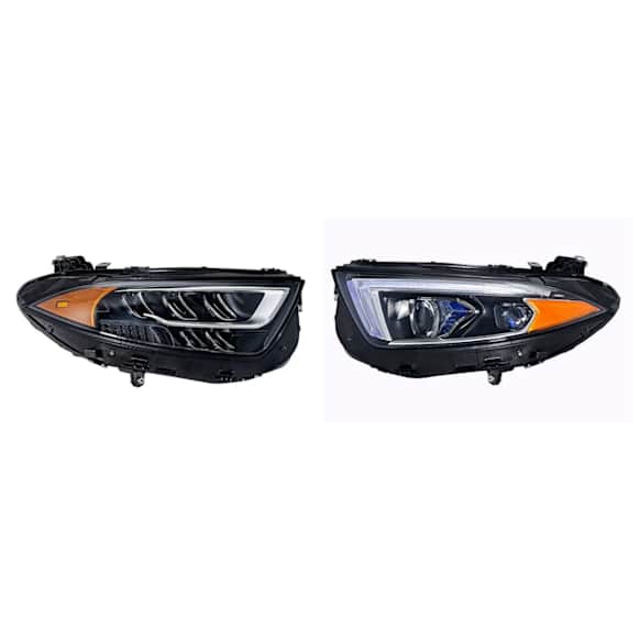 SET-H57015619861-A Driver and Passenger Side LED Headlight, Without bulb(s), CAPA Verified